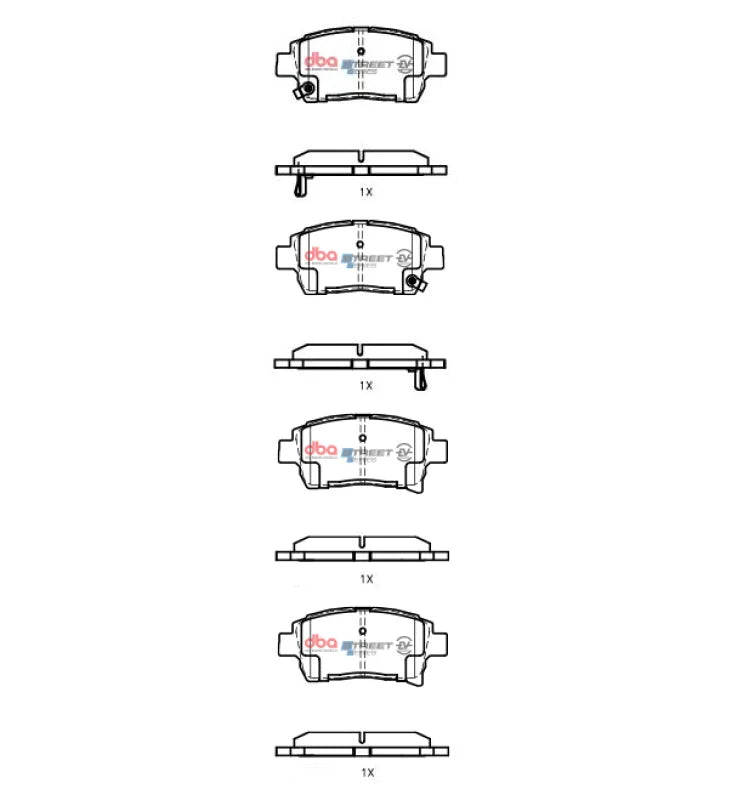 DBA Front SSEV Street Series Brake Pads fits 2012-2015 Scion iQ / 2004-2006 Scion xA / 2004-2006 Scion xB / 2000 Toyota Ce...