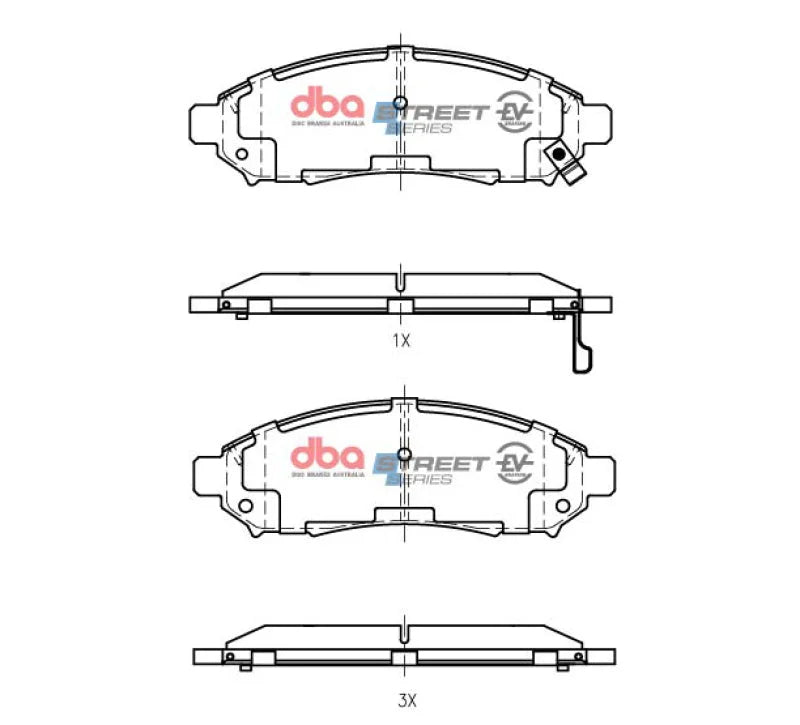 DBA Front SSEV Street Series Brake Pads fits 2017-2018 Chevrolet City Express LS / 2005-2022 Nissan Frontier Desert Runner...