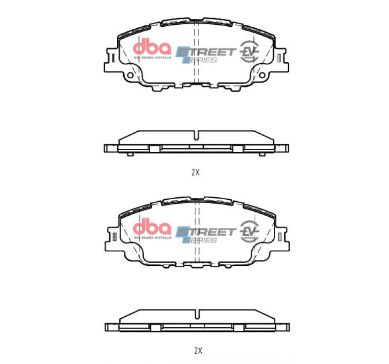 DBA Front SSEV Street Series Brake Pads fits Toyota Corolla HATCHBACK / 2020-2021 Toyota Prius Prime LE - Additional View 6