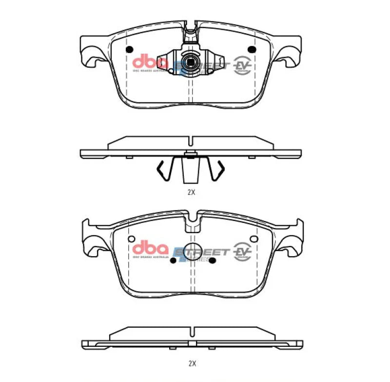 DBA Front SSEV Street Series Brake Pads (w/350mm Front Rotor) fits Jaguar F-pace / 2020 Jaguar I-pace / 2016 2020 2021 Jag...