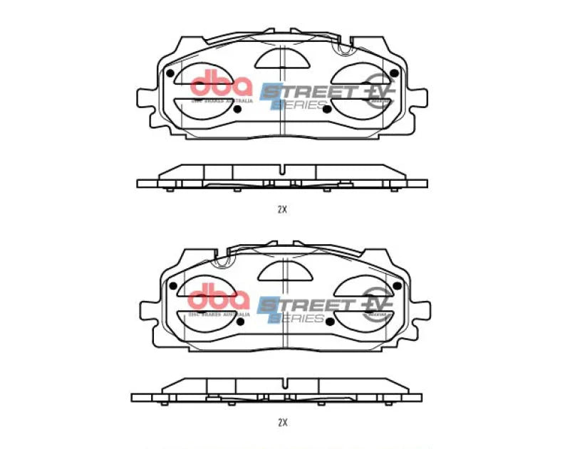 DBA Front SSEV Street Series Brake Pads (w/375mm Front Rotor) fits Audi A8 / 2020 Audi Q5 PHEV / 2018 Audi Q7 / 2019-2021 ...