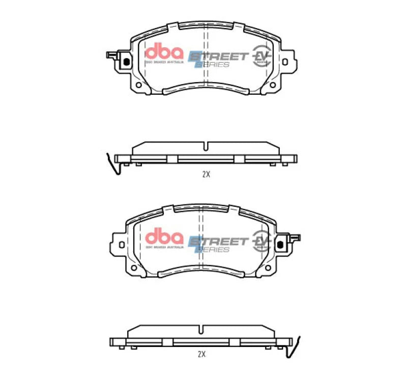 DBA Front SSEV Street Series Brake Pads (w/Sport Brakes) fits 2021 2022 Subaru Forester / 2017 Subaru Impreza / 2021 2022 ...