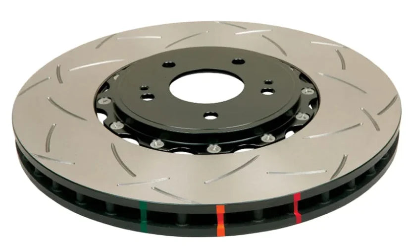 DBA 08+ EVO X Front Slotted 5000 Series 2 Piece Rotor Assembled w/ Black Hat - Additional View 7