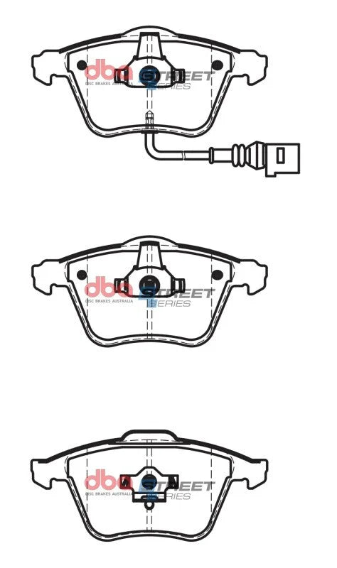 DBA Front Street Series Brake Pads fits 2008-2015 Audi TT / TT Quattro / TT Quattro Premium Plus - Installation View