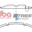 Load image into Gallery viewer, DBA 15-21 Subaru WRX STI Front Street Series Brake Pads - Installation View