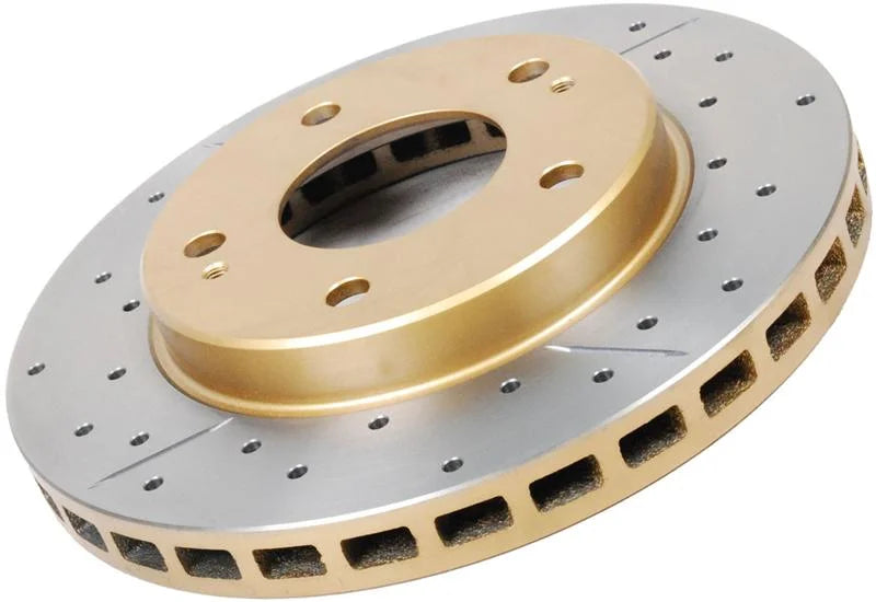 DBA Front Street Series Drilled & Slotted Rotor w/Gold Hat fits 2005-2006 Pontiac GTO - Main Product View