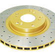 Load image into Gallery viewer, DBA Front Street Series Drilled &amp; Slotted Rotor w/Gold Hat fits 2007-2015 Acura CSX Type-s / 2002-2006 Acura RSX / 2005 20...