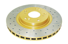 Load image into Gallery viewer, DBA Front Street Series Drilled &amp; Slotted Rotor w/Gold Hat fits 2007-2015 Acura CSX Type-s / 2002-2006 Acura RSX / 2005 20...