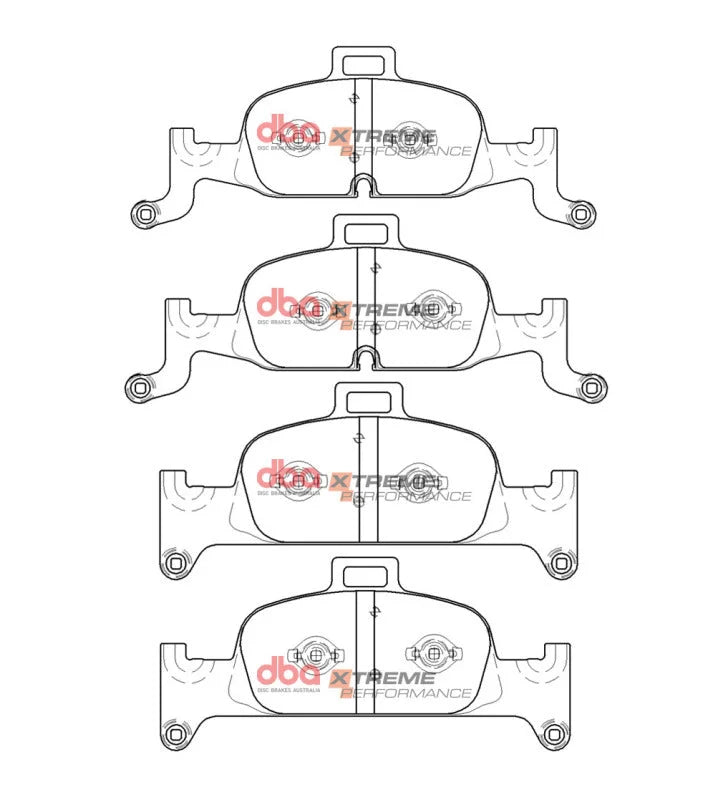 DBA Front XP Performance Brake Pads (w/318mm front Rotor) fits Audi A4 / 2018 Audi A4 Quattro / 2018 Audi A5 Sportback / 2...