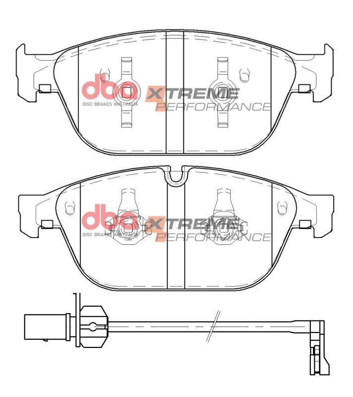 DBA Front XP Performance Brake Pads (w/380mm Front Rotor) fits Audi A8 / 2011 Audi A8 Quattro / 2018 Audi SQ5 4.0L - Addit...