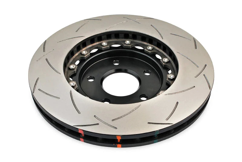 DBA Nissan Skyline (Various) Front Slotted 5000 Series 2 Piece Rotor Assembled w/ Black Hat - Side View