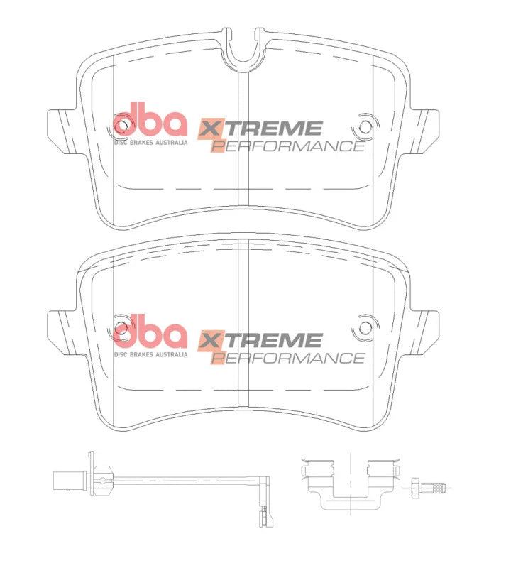 DBA Performance Brake Pads fits 2012 2018 Audi A6 / 2015 2017 Audi A6 Quattro / 2013 2014 Audi A7 Quattro / 2011 Audi A8 Q...