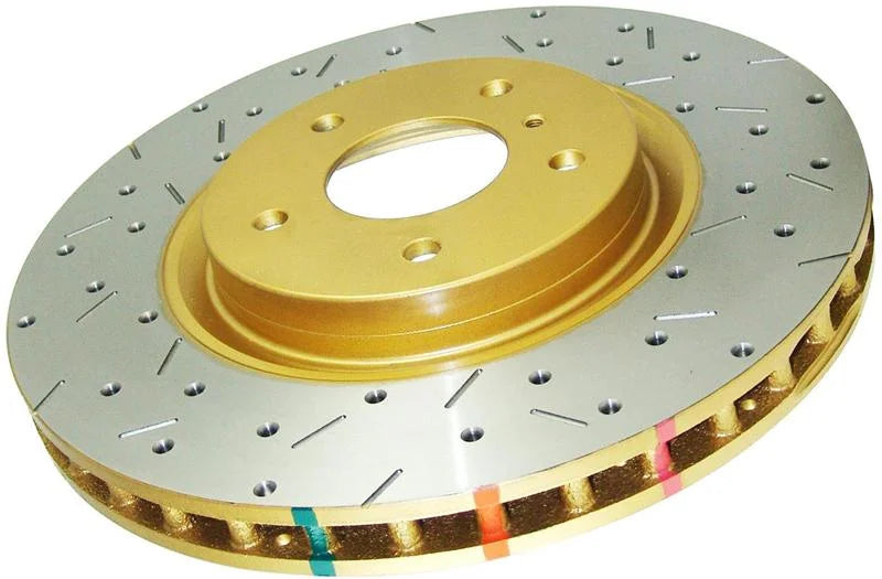 DBA Rear 4000 Series Slotted Rotors w/Black Hat fits 2013-2018 Chevrolet Corvette Z51 - Side View