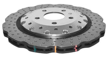 Load image into Gallery viewer, DBA Rear 5000 Series Drilled Wavy Rotor w/Silver Hat (w/Scalloped edge Iron Discs) fits 2013-2016 Audi RS5 / 2015 Audi RS5...