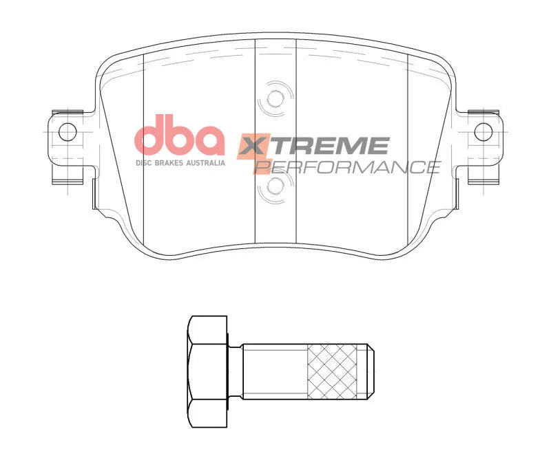 DBA Rear Performance Brake Pads fits 2018 Audi Q3 / 2018 Audi Q3 Quattro / 2015 Volkswagen GTI Autobahn / 2014 2019 Volksw...