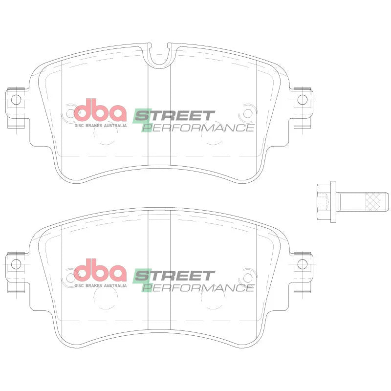DBA Rear SP Performance Brake Pads fits 2020 Audi A4 / 2018 Audi A4 Quattro / 2018 Audi A5 Sportback / 2020 Audi A6 Quattr...