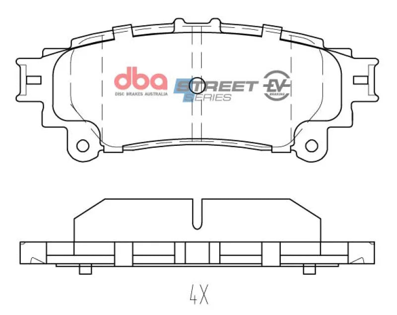 DBA Rear SSEV Street Series Brake Pads (Excl F fits 2016 Lexus GS200T / 2018 Lexus GS300 / 2013 Lexus GS350 / 2013 2015-20...