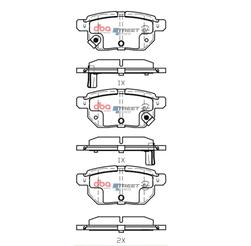 DBA Rear SSEV Street Series Brake Pads fits 2009-2010 Pontiac Vibe BASE 2.4L AWD / 2008-2014 Scion TC / Xb / 2010-2017 Toy...