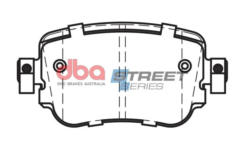 DBA Rear Street Series Brake Pads fits 2018 Audi Q3 / 2018 Audi Q3 Quattro / 2015 Volkswagen GTI Autobahn / 2014 2019 Volk...
