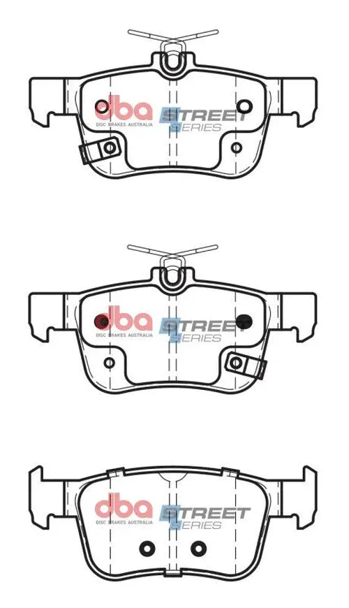 DBA 17-21 Honda Civic Si Rear Street Series Brake Pads - Installation View