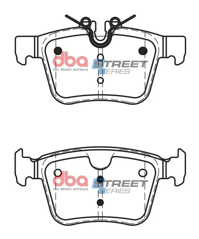 DBA Rear Street Series Brake Pads fits 2020 2021 Jaguar E-pace / 2020 Jaguar I-pace / 2016 2020 2021 Jaguar XF / 2016 Jagu...