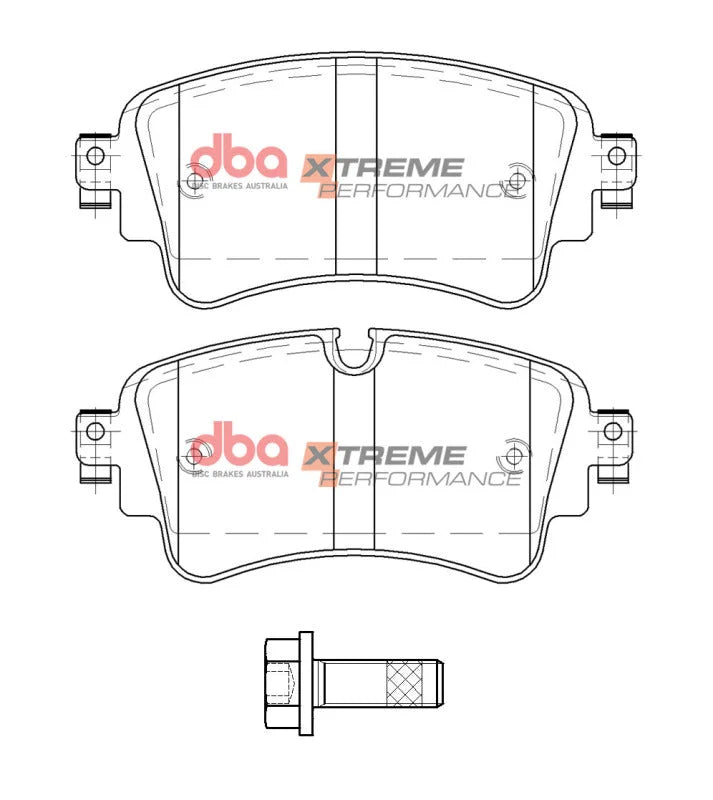 DBA Rear XP Performance Brake Pads fits 2020 Audi A4 / 2018 Audi A4 Quattro / 2018 Audi A5 Sportback / 2020 Audi A6 Quattr...