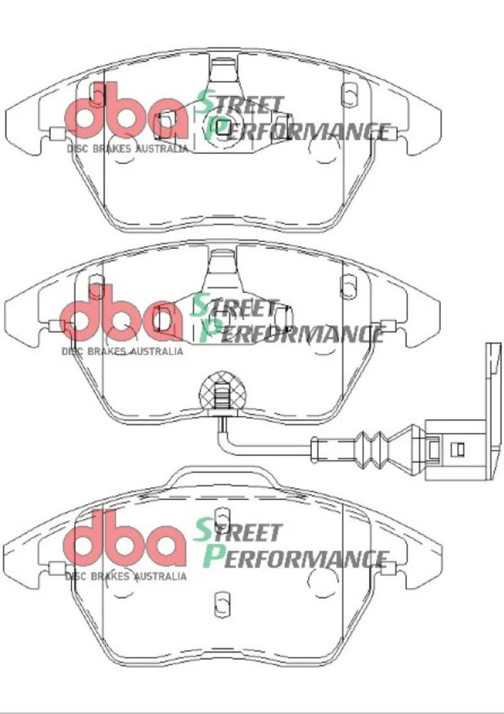DBA SP Performance Front Brake Pads fits 2006-2013 Audi A3 TDI / Quattro / TT / TT Quattro Premium Plus / 2014-2016 Volksw...