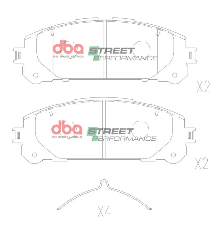DBA SP Performance Front Brake Pads fits Toyota Highlander / 2022 Toyota Highlander Hybrid Bronze Edition / 2021-2022 Toyo...