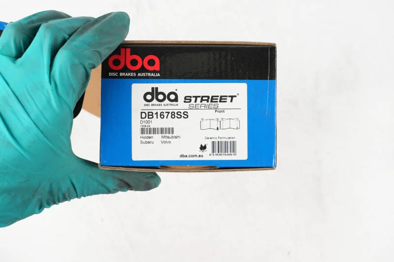DBA Street Series Brake Pads fits 2003-2022 Acura / Buick / Cadillac / 2005-2006 Ford GT Rear - Side View