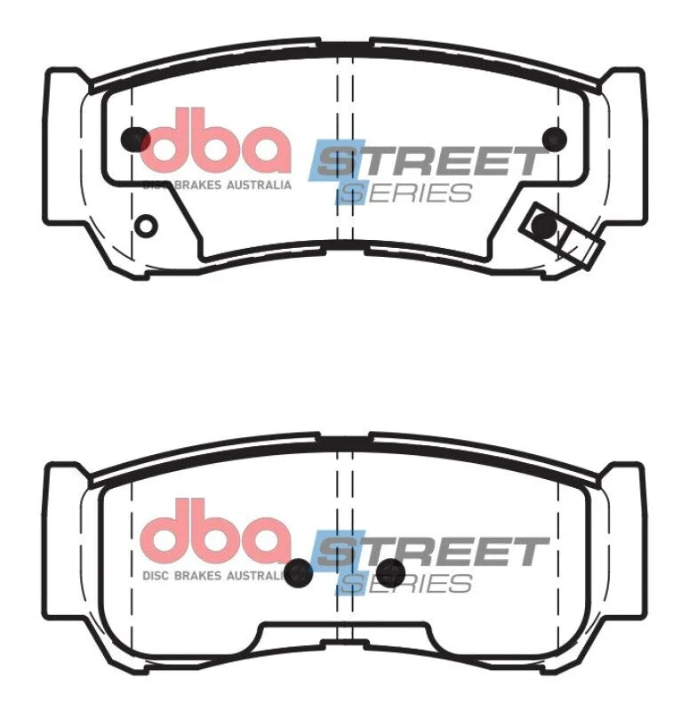 DBA Street Series Brake Pads fits 2008-2009 Hyundai Santa Fe Gls Rear - Installation View