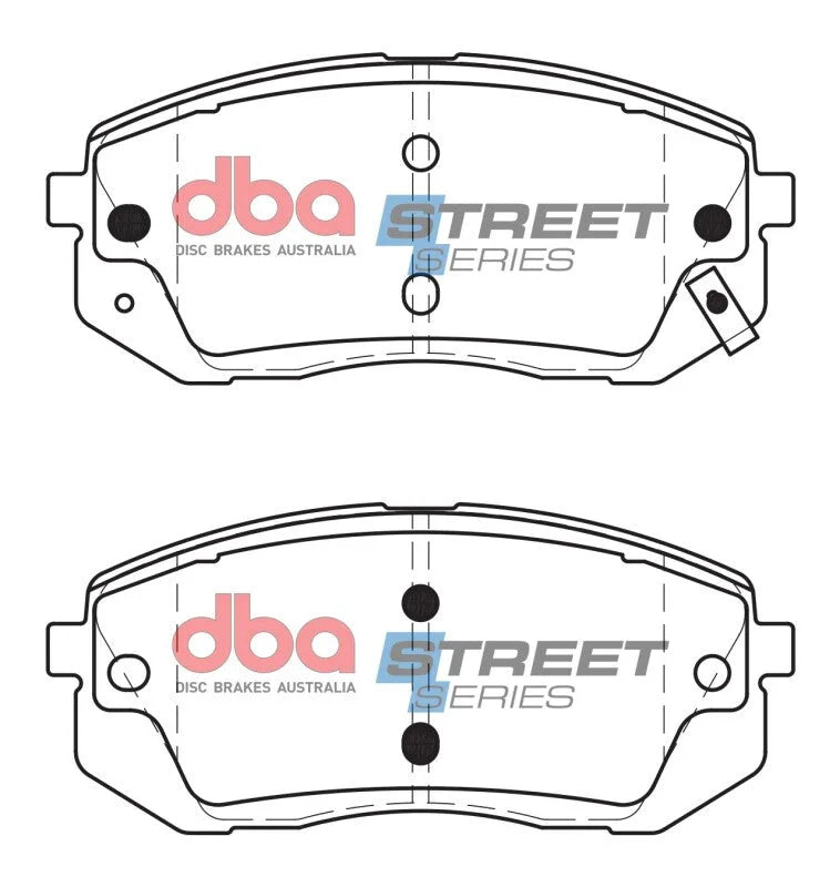 DBA Street Series Front Brake Pads (320mm Front Rotor Excl Hybrid) fits Hyundai Sonata / 2011 Hyundai Tucson GL / 2010-201...