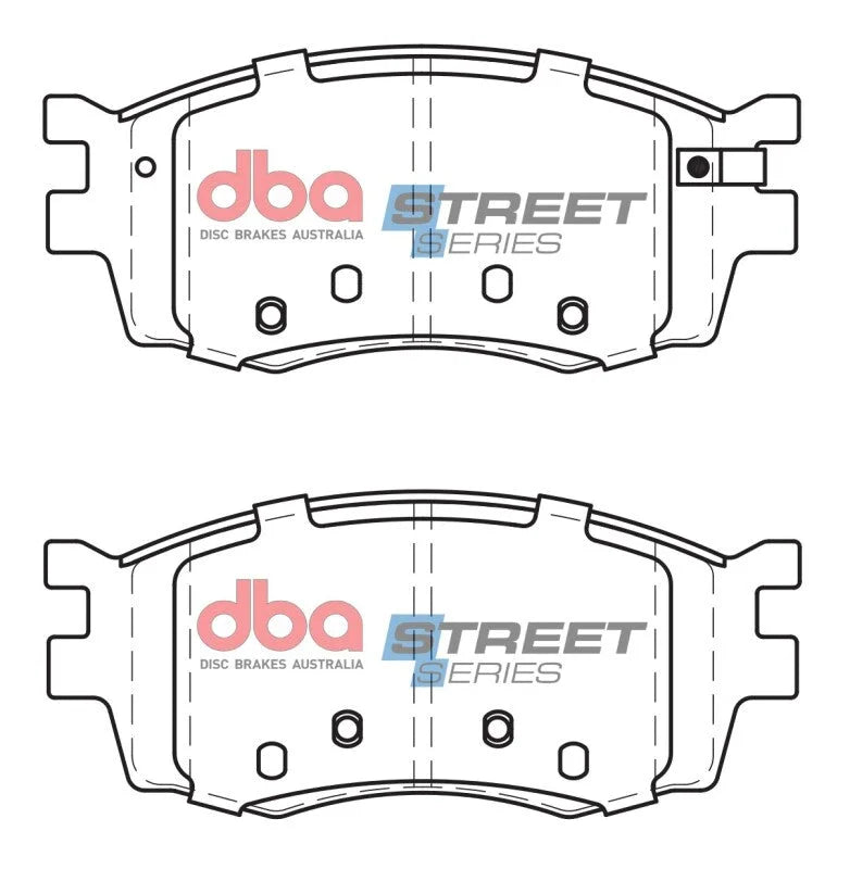 DBA Street Series Front Brake Pads fits 2006-2007 Hyundai Accent Gls / GS / 2006-2011 Kia RIO SX / 2006-2009 Kia RIO5 LX / SX