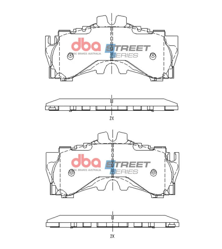 DBA Street Series Front Brake Pads fits 2018 2019 Lexus LC500 / 2018 2021 2022 Lexus LC500H / 2019-2021 Lexus LS500H - Ins...