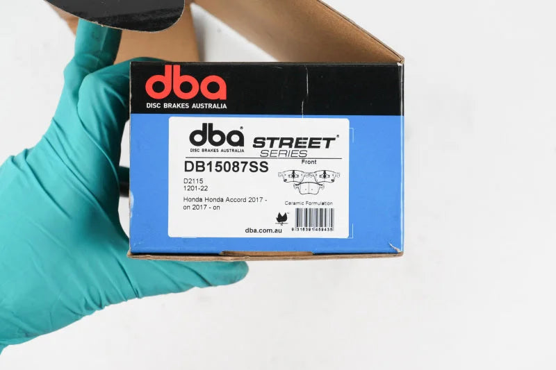 DBA Street Series Front Brake Pads fits Honda Accord / 2018 Honda Accord EX / 2022 Honda Civic EX - Side View