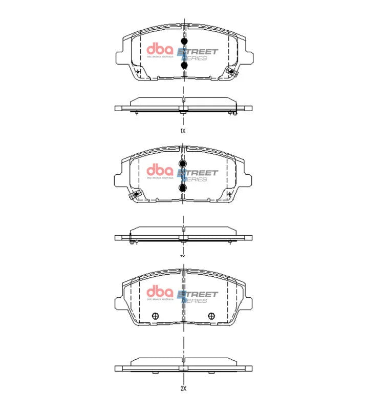 DBA Street Series Front Brake Pads fits Hyundai Palisade / 2022 Hyundai Palisade Calligraphy / 2023 2024 Hyundai Santa Cru...