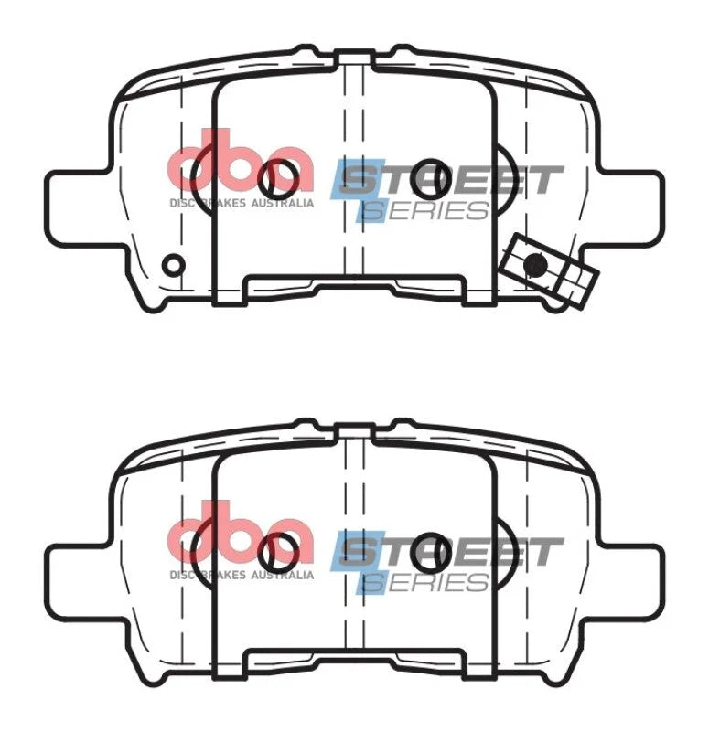 DBA Street Series Rear Brake Pads fits 2001-2006 Acura MDX / 2002 Honda Odyssey CARGO / 2002-2004 Honda Odyssey EX / 2003-...