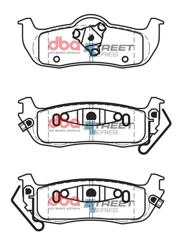 DBA Street Series Rear Brake Pads fits 2004-2010 Infiniti QX56 / 2005-2018 Nissan Armada LE / PLATINUM / PLATINUM Reserve ...