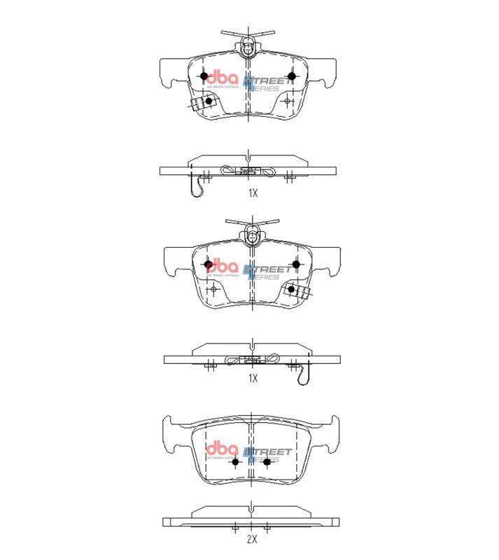 DBA Street Series Rear Brake Pads fits Honda Accord / 2018 Honda Accord EX / 2022 Honda Insight EX / 2019+ Honda Accord 2....