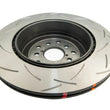 Load image into Gallery viewer, DBA Subaru WRX STi Brembo 6 Pot Spec R Yellow Calipers 19in Rim 4000 Series Stand Rear Brake Rotor - Installation View
