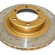 Load image into Gallery viewer, DBA Toyota Cruiser Front Drilled &amp; Slotted 4000 Series Rotor - Main Product View