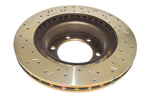 Load image into Gallery viewer, DBA Toyota Cruiser Front Drilled &amp; Slotted 4000 Series Rotor - Back View