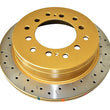 Load image into Gallery viewer, DBA Toyota Cruiser Rear Drilled &amp; Slotted 4000 Series Rotor - Main Product View