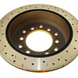Load image into Gallery viewer, DBA Toyota Cruiser Rear Drilled &amp; Slotted 4000 Series Rotor - Back View