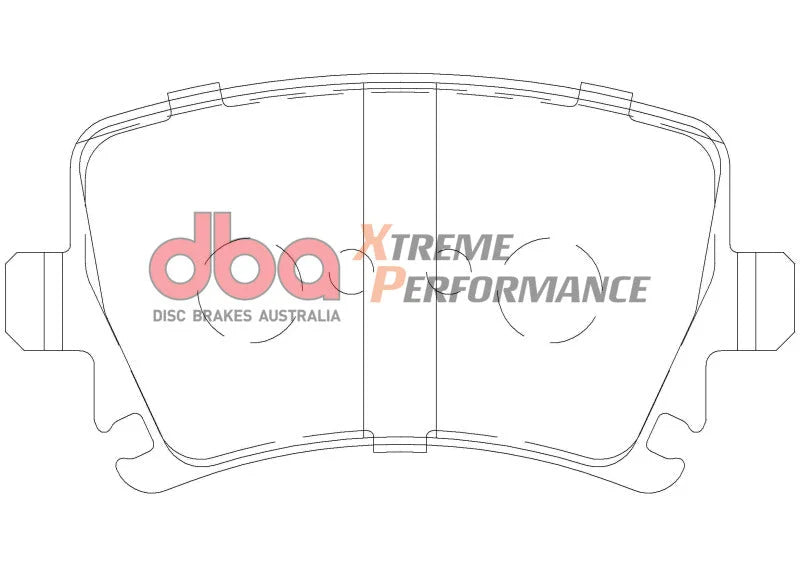 DBA XP Performance Brake Pads fits 2005-2021 Audi A3 / Volkswagen Rear - Installation View