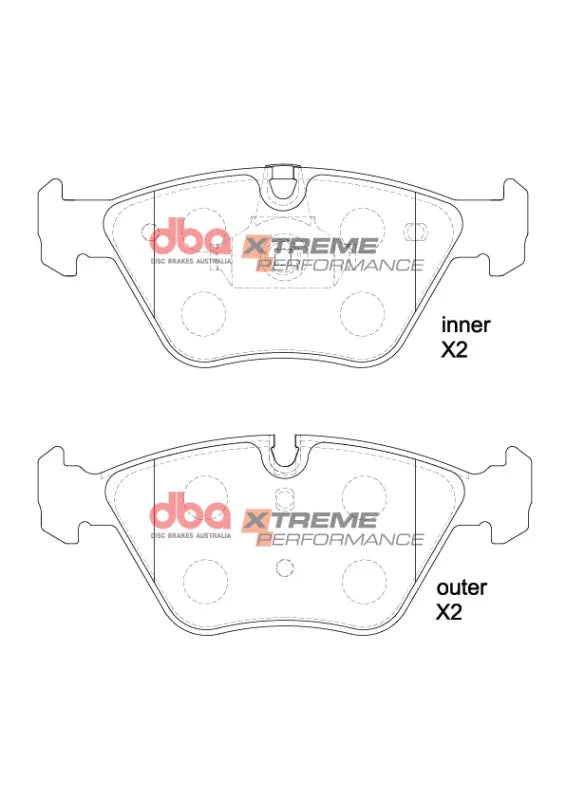 DBA XP Performance Front Brake Pads (E46) fits 2001-2006 BMW 330I E46 - Installation View