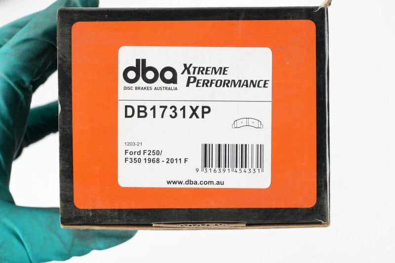 DBA XP Performance Front Brake Pads fits 2005-2011 Ford F-250 Super Duty / F-350 Super Duty RWD - Side View