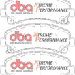 Load image into Gallery viewer, DBA XP Performance Front Brake Pads fits 2008-2012 Holden Colorado LX (w/o Performance Pkg/352mm Front Rotor) - Side View