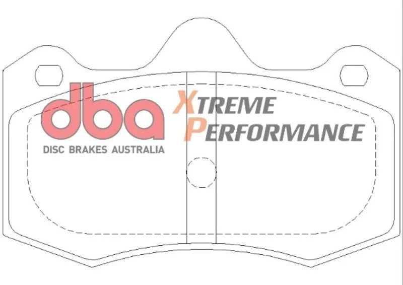 DBA XP Performance Front Brake Pads fits 2010-2014 Lotus Evora - Side View