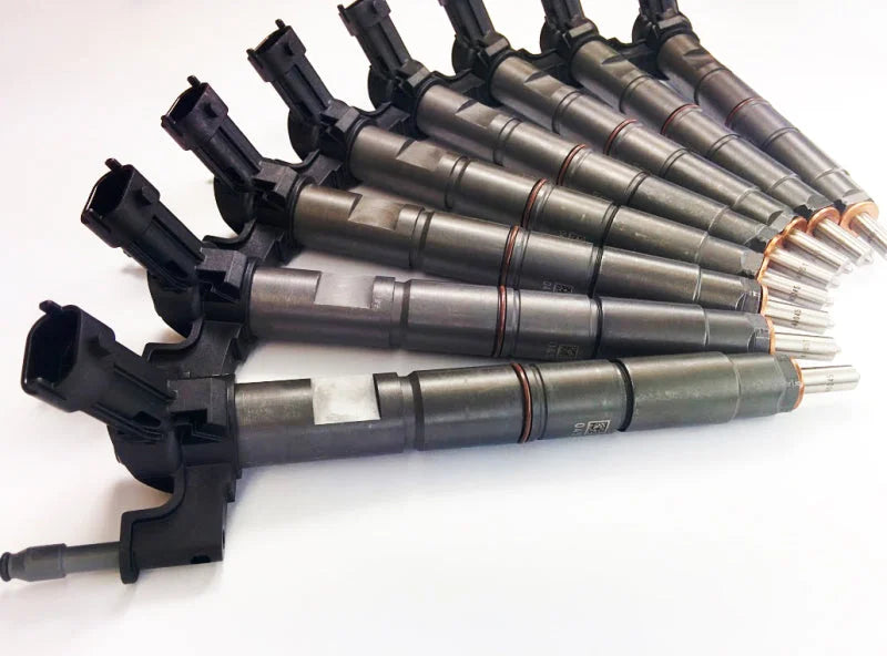 DDP 11-14 Ford Powerstroke 6.7L Reman Injector Set (30% Over) - Side View
