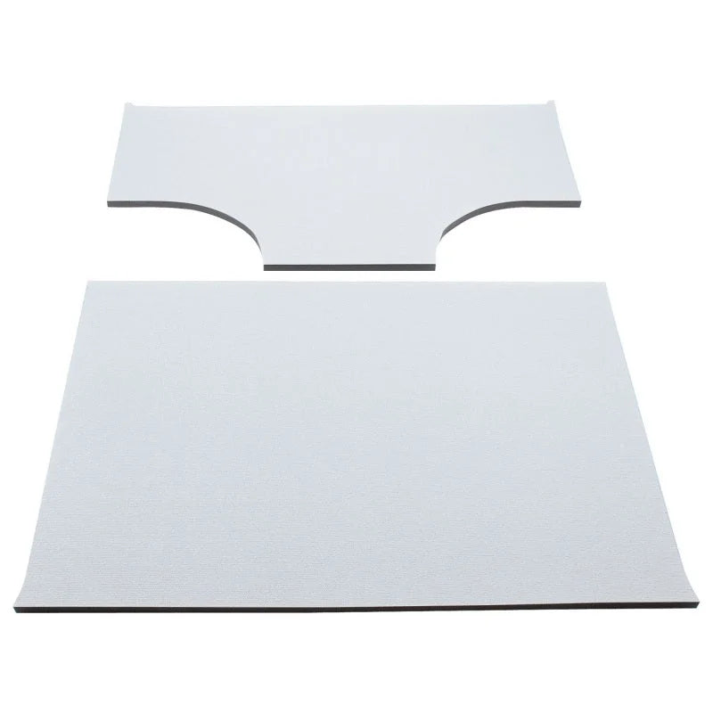 DEI 03-06 Jeep Wrangler TJ 2-Door w/Speaker Pods Boom Mat Headliner - 2 Piece - White - Side View